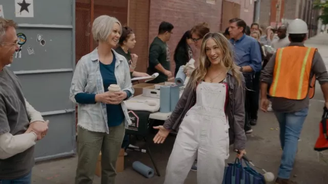 Gap Vintage Overalls worn by Carrie Bradshaw (Sarah Jessica Parker) as seen in And Just Like That… (S01E09)