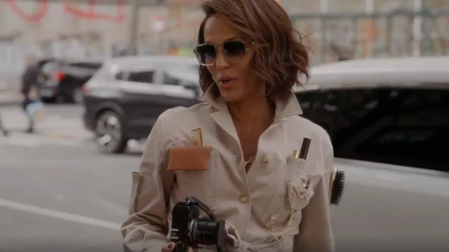 Moschino Safari Essential Kit Gabardine Jacket worn by Lisa Todd Wexley (Nicole Ari Parker) as seen in And Just Like That… (S01E09)