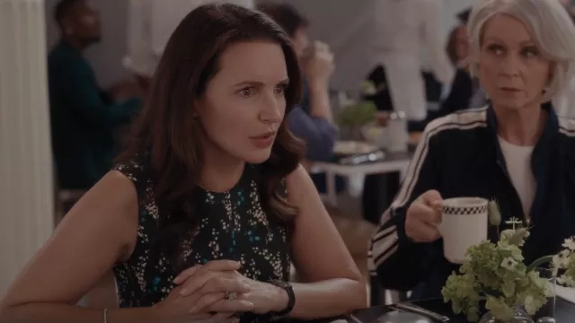 Erdem Floral Print Silk Dress worn by Charlotte York (Kristin Davis) as seen in And Just Like That… (S01E10)