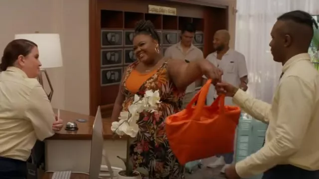 Free People Cloud Tote worn by Nicky (Nicole Byer) as seen in Grand Crew (S02E04)