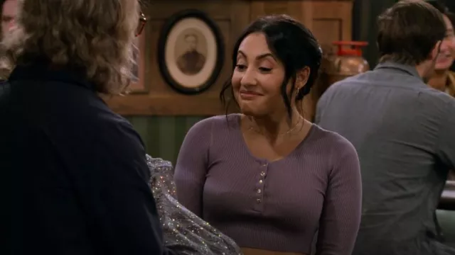 Fashion Nova Sleeve It Crop Top worn by Valentina (Francia Raisa) as seen in How I Met Your Father (S02E11)