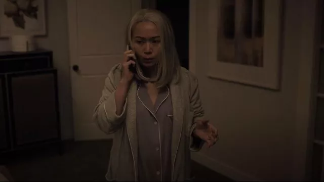 Eberjey Gisele Pajamas worn by Diane Farr (Hong Chau) as seen in The Night Agent (S01E01)