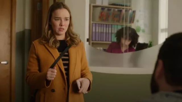 Khaite the Tilda Sweater in Black & Powder Stripe worn by Maggie Bloom (Allison Miller) as seen in A Million Little Things (S05E07)