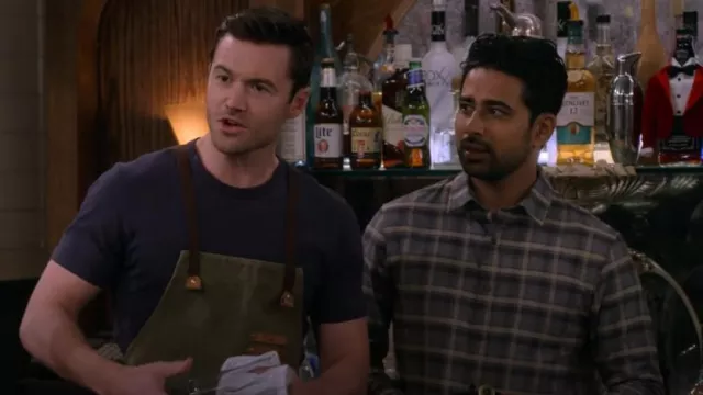 Vince Willow Shirt in Medium Heather Grey worn by Sid (Suraj Sharma) as seen in How I Met Your Father (S02E10)