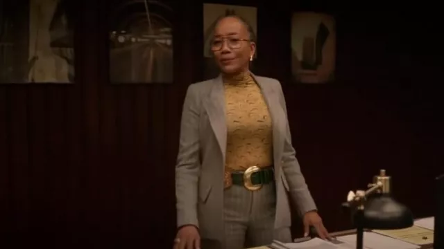 Ulla Johnson Au­re­lia Print­ed Turtle­neck Top worn by Amanda Wagner (Sonja Sohn) as seen in Will Trent (S01E10)
