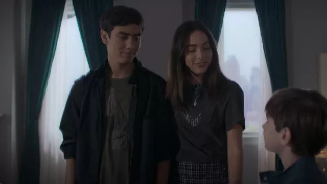 Urban Outfitters Doing Great Embroidered Tee worn by Elena Santos (Mariel Molino) as seen in The Watchful Eye (S01E09)
