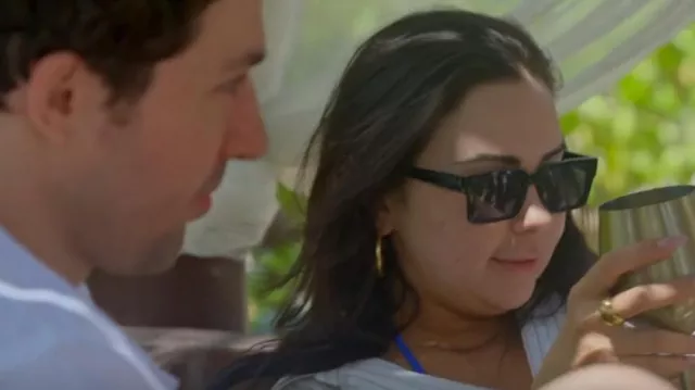 Fashion Nova Same Day Different Girl Square Sunglasses worn by as seen in Love Is Blind (S04E05)