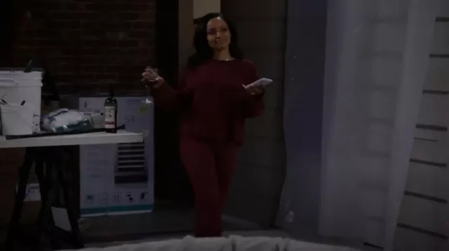 BP. Cozy Rib Flared Pants worn by Randi (Kyla Pratt) as seen in Call Me Kat (S03E19)
