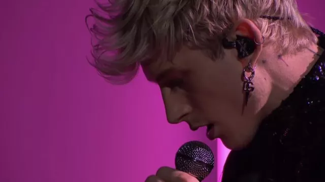 Dolce & Gabbana Earrings worn by Machine Gun Kelly as seen fro his live performance in The Late Late Show with James Corden