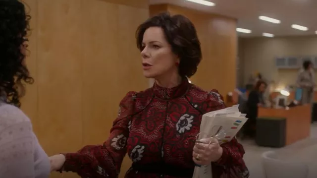 Ted Baker Alexxei Top worn by Margaret (Marcia Gay Harden) as seen in So Help Me Todd (S01E16)