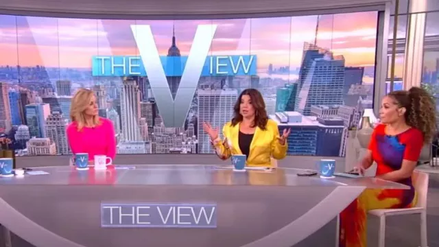 Paco Rabanne Gaetano Stretch-jersey Midi Dress worn by Sunny Hostin as seen in The View on March 31, 2023