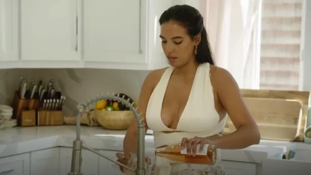 Amalfii Creme "Azu­lik” Top worn by Danielle Olivera as seen in Summer House (S07E05)
