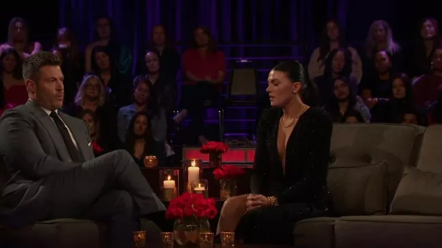 Daniele Carlotta Mini-robe asymétrique portée par Gabi Elnicki vue dans The Bachelor (S27E11)