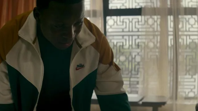 Nike Sportswear Windrunner Colorblock Jacket worn by Tunde Ojo (Toheeb Jimoh) as seen in The Power TV show (Season 1 Episode 2)