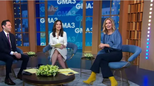 Meryll Rogge Cropped Flare Zip Pants worn by Jennifer Ashton as seen in Good Morning America on  April 3, 2023