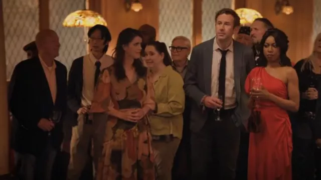 Hutch Geo Wrap Maxi Dress worn by Nat (Mary Holland) as seen in The Big Door Prize (S01E04)