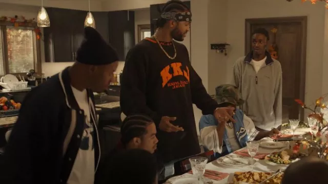 Karl Kani Jeans Crewneck Sweatshirt as seen in Wu-Tang: An American Saga (S03E10)
