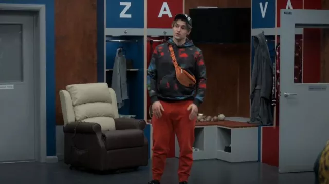 Paul Smith Mul­ti­colour Print­ed Hood­ie worn by Jeremy (Bronson Webb) as seen in Ted Lasso (S03E04)