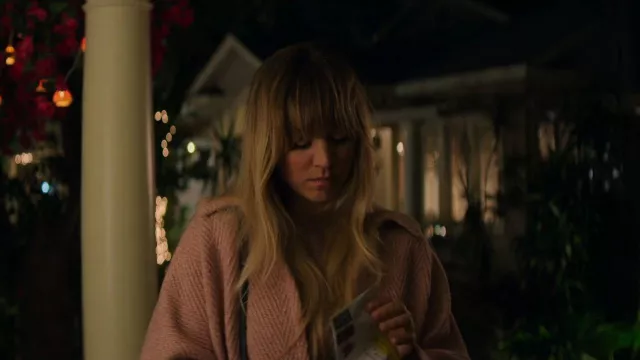 Rachel Comey Husk Chevron Wool Blend Coat worn by Cassie Bowden (Kaley Cuoco) as seen in The Flight Attendant (S02E01)
