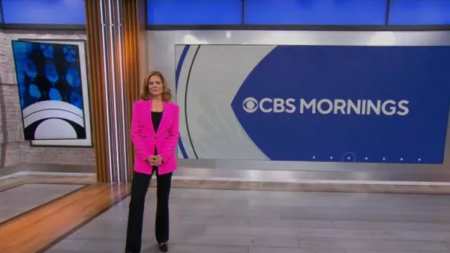 Gucci Baby Horsebit Slingback Platform Pump worn by Natalie Morales as seen in CBS Mornings on April 3, 2023