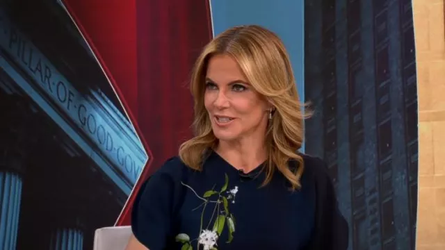 Victoria Beckham Open-Shoulder Floral Minidress worn by Natalie Morales as seen in CBS Mornings on  April 5, 2023