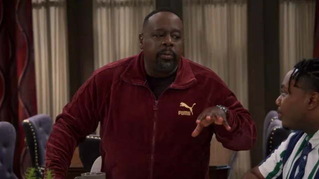 Puma T7 Velour Jacket worn by Calvin Butler (Cedric the Entertainer) as seen in The Neighborhood (S05E17)
