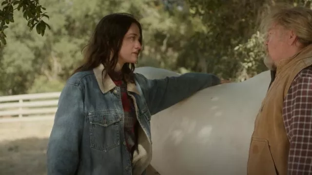 BP. Sherpa Collar Denim Jacket porté par Young Clare (Sarah Pidgeon) comme on le voit dans Tiny Beautiful Things (S01E04)