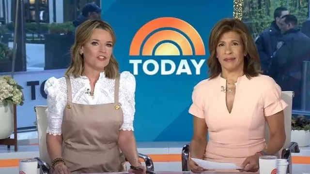 Love The Label Paola Top worn by Savannah Guthrie as seen in Today on April 10, 2023