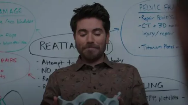 Rag & Bone Floral Button Down Shirt worn by Dr. Asher Wolke (Noah Galvin)  as seen in The Good Doctor (S06E19) | Spotern