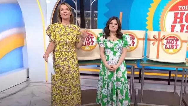 Saloni Bianca Dress worn by Savannah Guthrie as seen in Today on  April 12, 2023