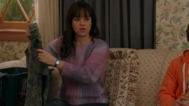Shein Ombre Batwing Sleeve Sweater worn by Erica Goldberg (Hayley Orrantia) as seen in The Goldbergs (S10E19)