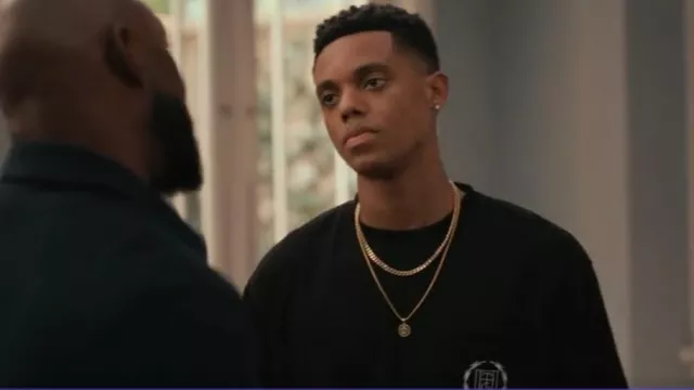 Honor the Gift Defined Angelino Long-Sleeve T-Shirt worn by Will Smith (Jabari Banks) as seen in Bel-Air (S02E08)
