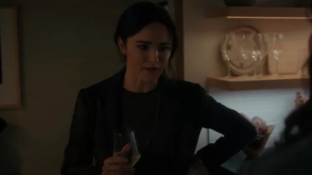 Theory Black Etiennette Blazer worn by Andrea Reyes (America Olivo) as seen in The Last Thing He Told Me (S01E02)