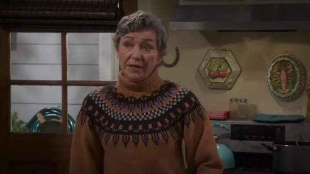 A.L.C. Oakley Fair Isle Sweater worn by Helen (Julie White) as seen in How We Roll (S01E01)