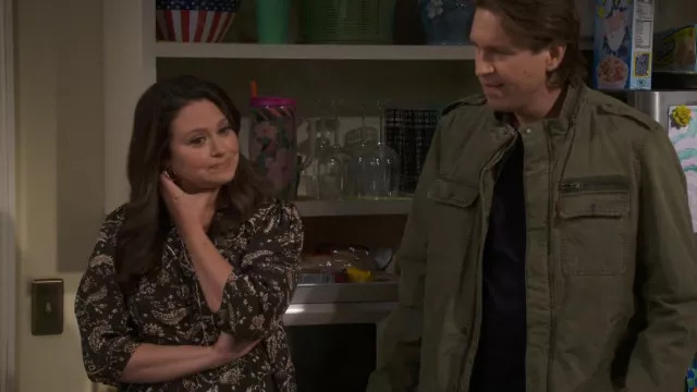 Ba&Sh Caia Floral Blouse worn by Jen (Katie Lowes) as seen in How We Roll (S01E01)