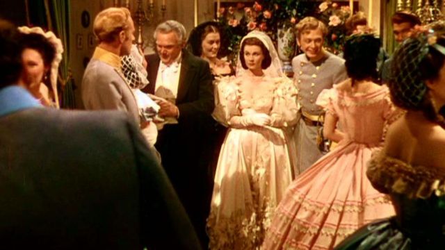 The wedding dress of Scarlett O'hara in gone with the wind