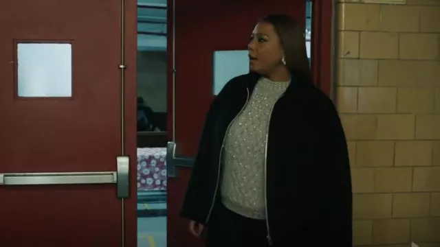 Prada Black Zip Jacket worn by Robyn McCall (Queen Latifah) as seen in The Equalizer (S03E14)