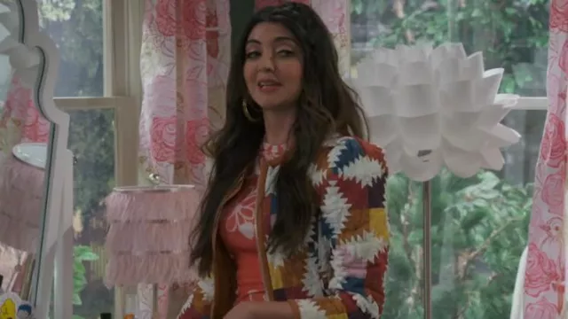 Topshop Spray Flower T-Shirt in Red worn by Tia (Amanda Perez) as seen in How We Roll (S01E10)