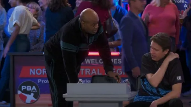 Sergio Tacchini Velour Damarindo Black / Green Tracksuit worn by Archie (Chi McBride) as seen in How We Roll (S01E10)