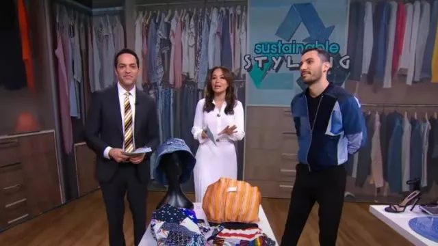Zero Waste Daniel Earth Day 2023 The Perfect Bomber Jacket worn by Daniel M. Silverstein as seen in Good Morning America on April 17, 2023