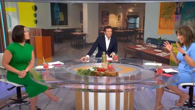 Zara Cotton Midi Dress worn by Dana Jacobson as seen in CBS Saturday Morning on April 15, 2023