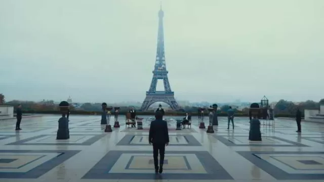 Trocadéro Square visited by John Wick (Keanu Reeves) in John Wick: Chapter 4