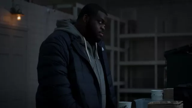 The North Face Hy­dren­a­lite Down Mens Hood­ie worn by Corey Bryant as seen in Power Book II: Ghost (S03E04)