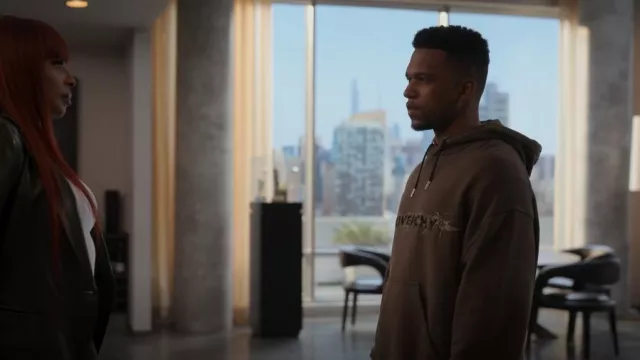 Givenchy Barbed Wire-Print Hoodie worn by Dru Tejada (Lovell Adams-Gray) as  seen in Power Book II: Ghost (S03E04)