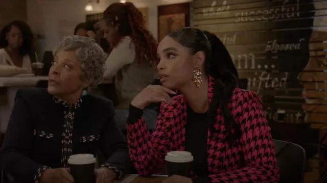 Alexis Bittar Women's 14k Gold Plated Crumpled Large Post Earrings worn by Skye (Madison Shamoun) as seen in All American (S05E16)