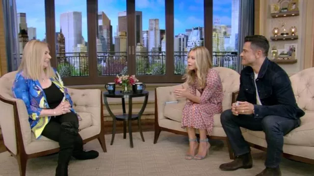 Ralph Lauren Clifton Suede Leather Trucker Jacket worn by Mark Consuelos as seen in LIVE with Kelly and Mark on April 18, 2023