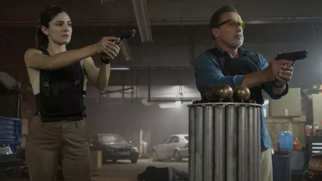 Yellow Shooting Glasses worn by Luke Brunner (Arnold Schwarzenegger) as seen in FUBAR TV series outfits (Season 1)