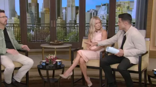 Victoria Beckham Stretch Silk Organza Sheath Dress worn by Kelly Ripa as seen in LIVE with Kelly and Mark on April 19, 2023