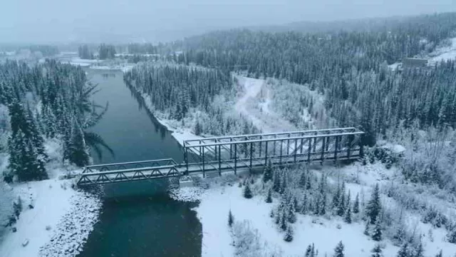 Engine Bridge over the Bow River in Canmore as the bridge over the River of Death in The Last of Us TV series locations (S01E06)