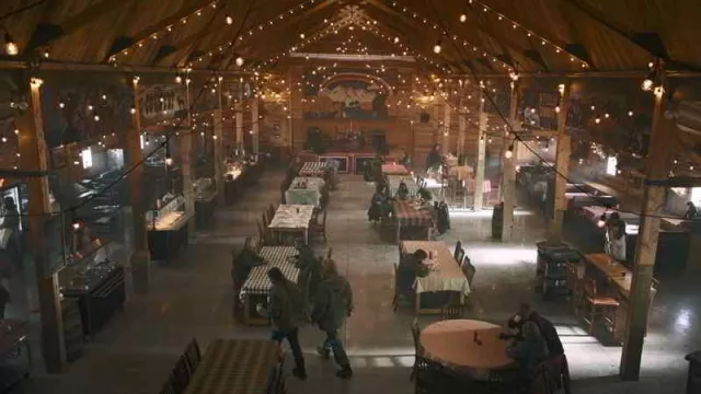 Willow Lane Barn in Olds as The dining hall and cinema in The Last of Us (S01E06)
